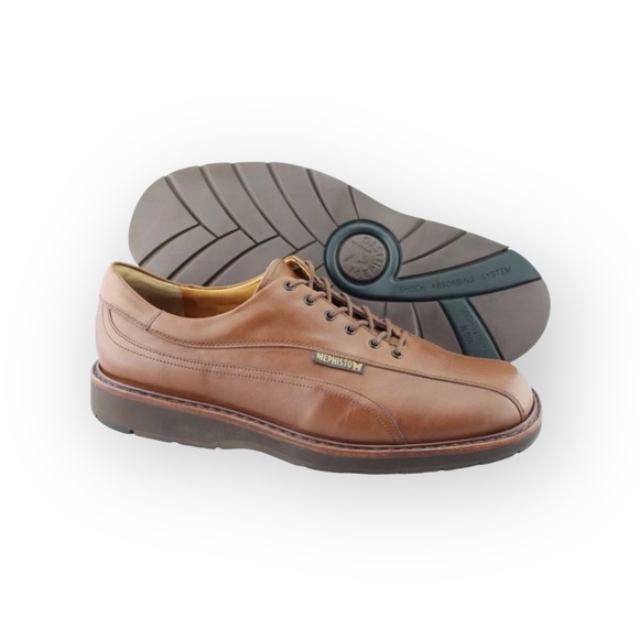 Mephisto ψ Abel Air Walk Goodyear Oxford Lace Up Shoes ψ Chestnut Leather ψ 9.5 - Picture 14 of 16